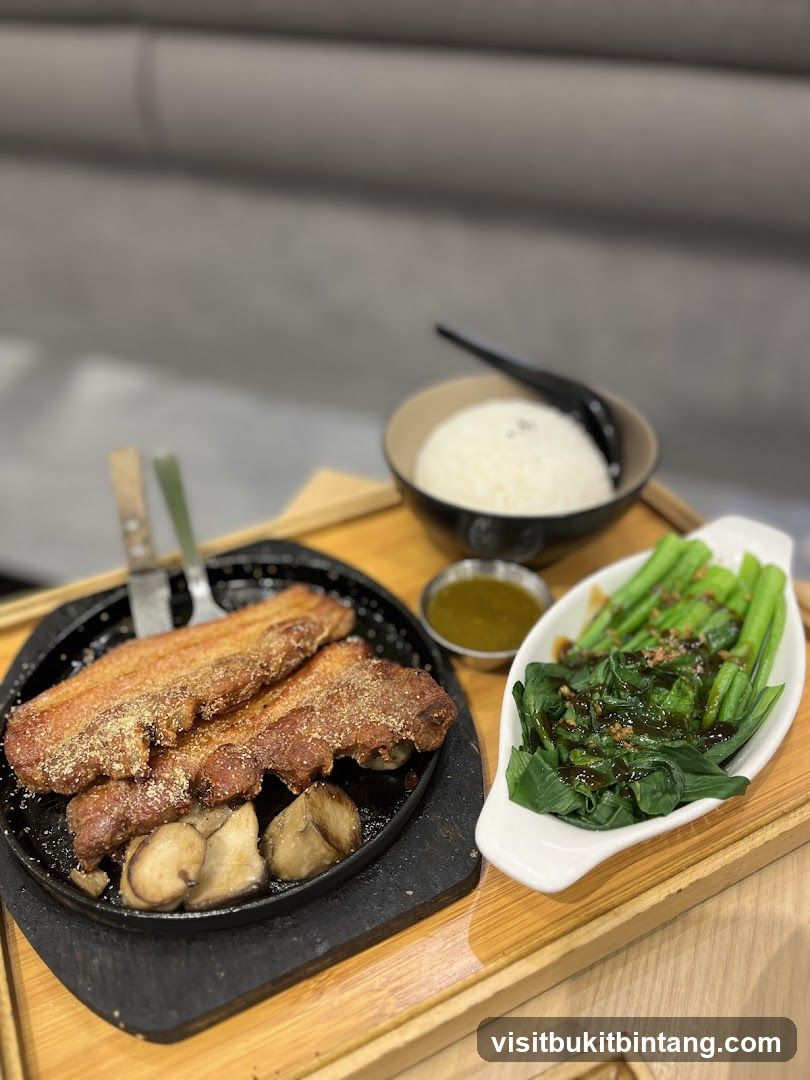 Pork Belly with Rice and Vegetables
