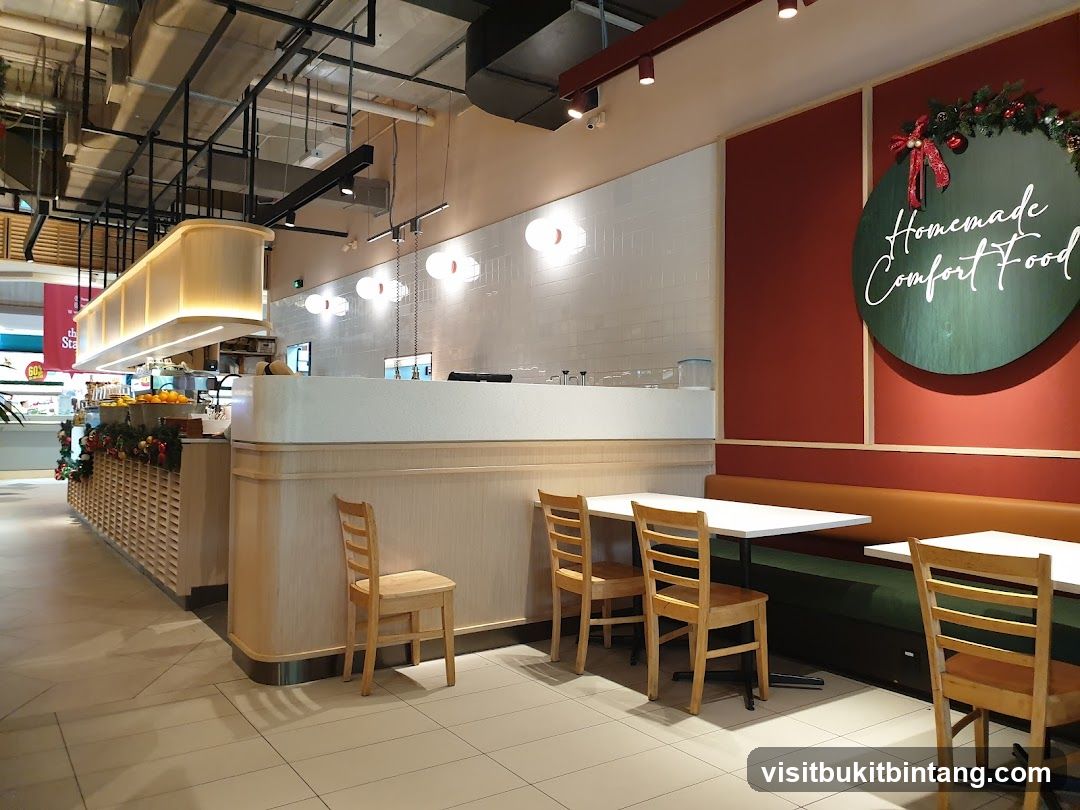 Restaurant Interior with Seating and Counter