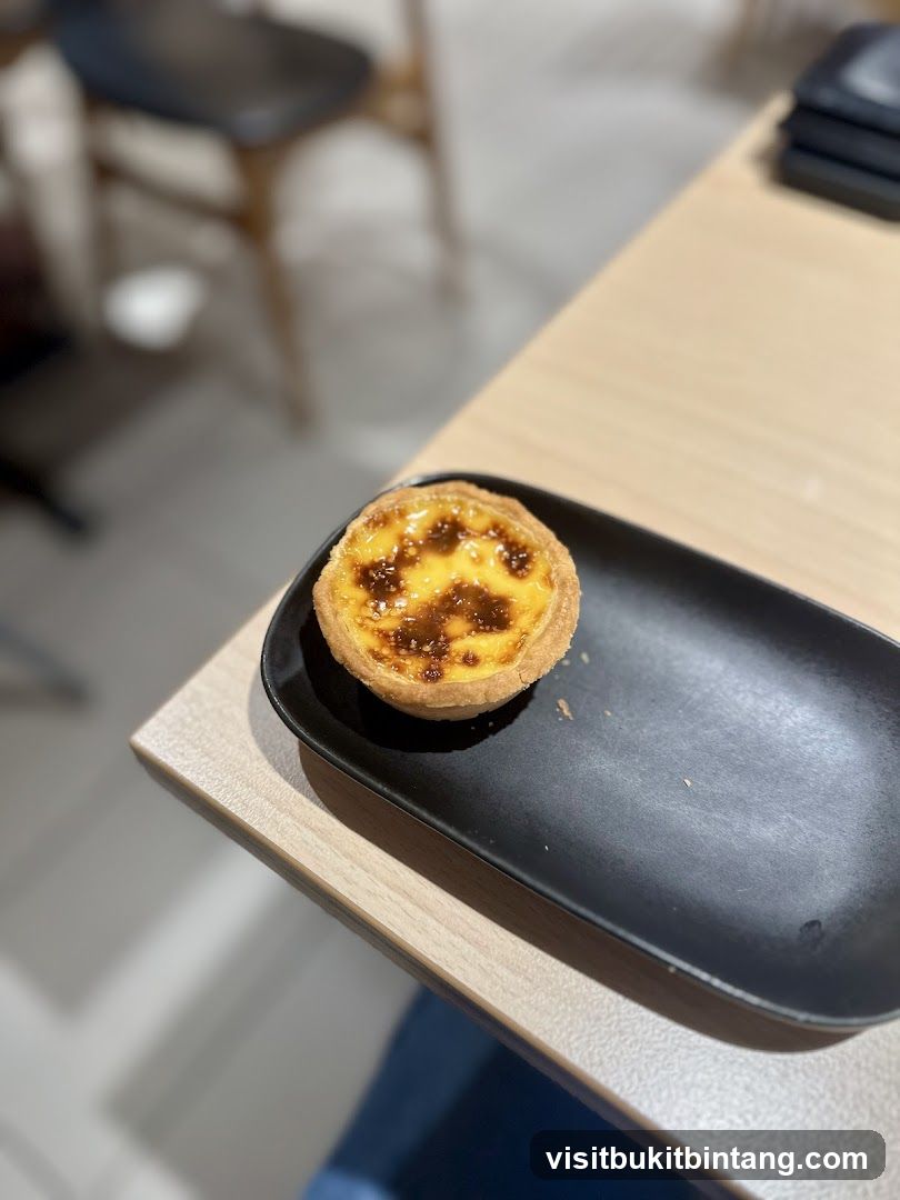Egg Tart on a Plate