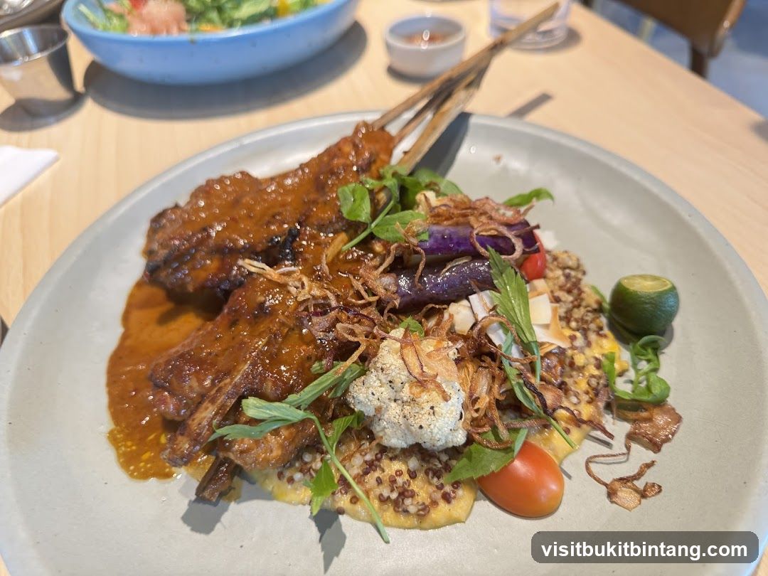 Lamb Ribs with Quinoa and Vegetables