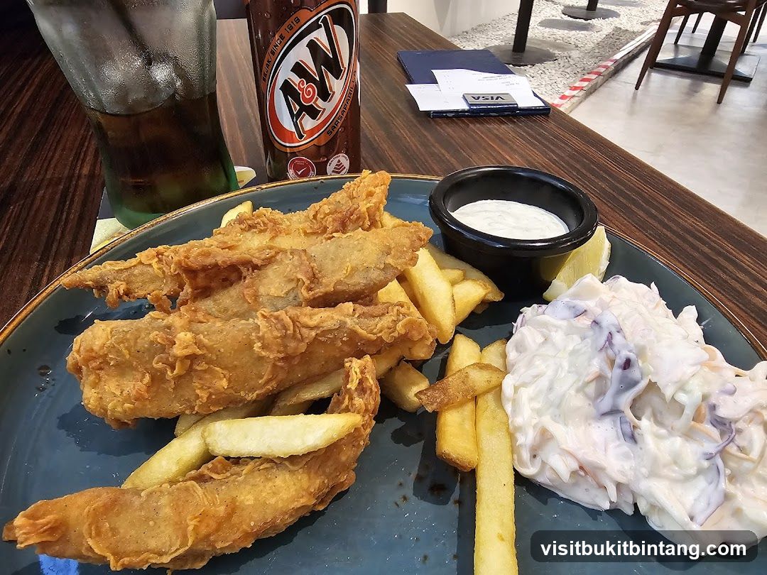 Fish and Chips with A&W Root Beer