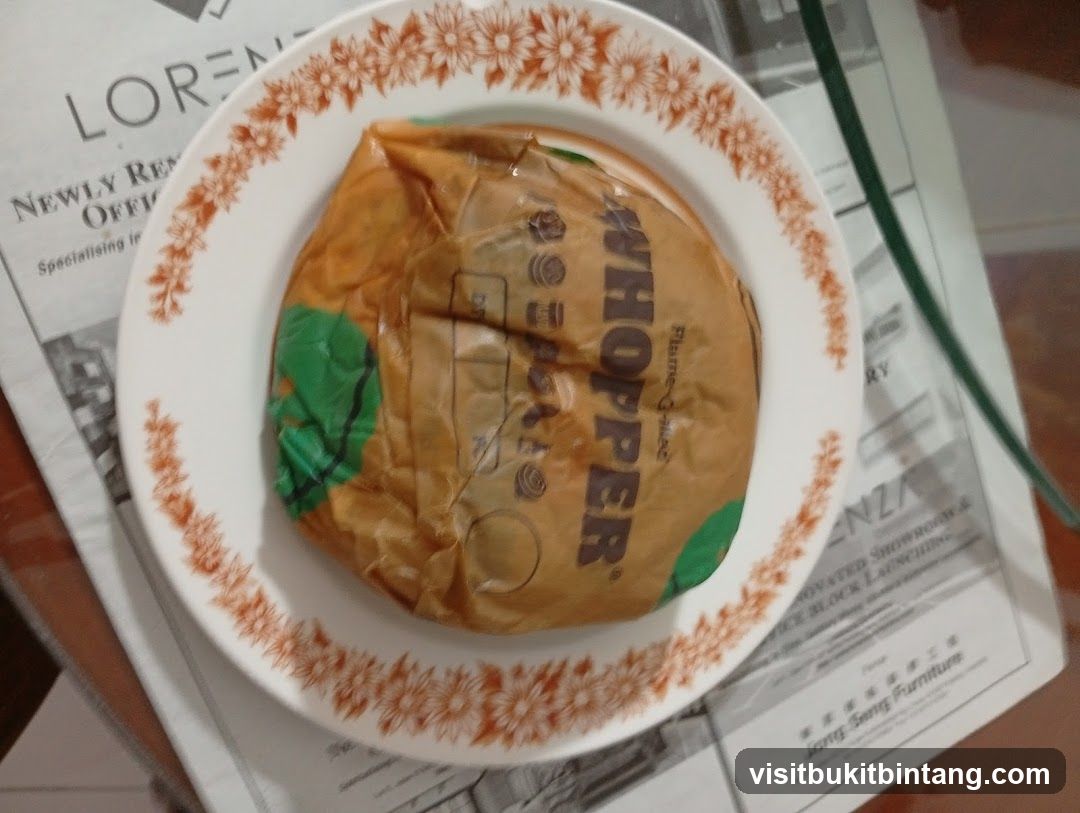 Burger on a plate