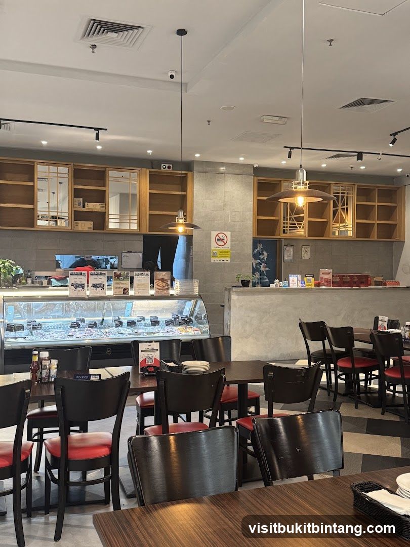 Restaurant Interior with Display Case