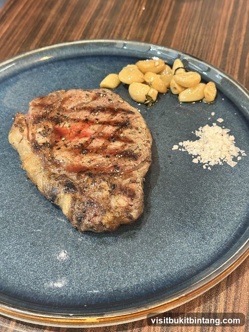 Grilled Steak with Garlic and Salt