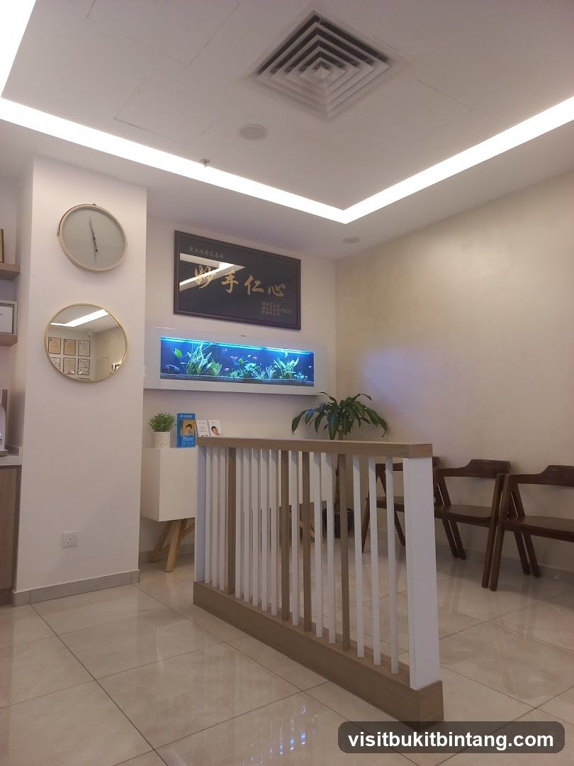 Waiting Area with Aquarium and Artwork