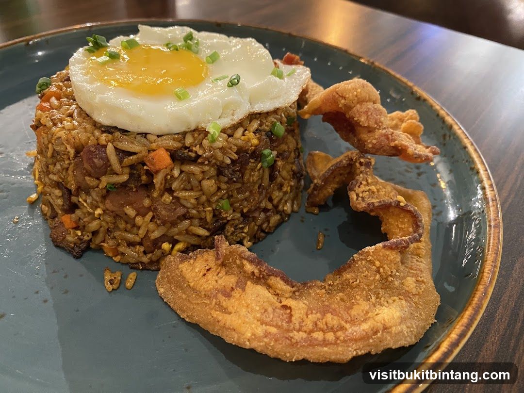 Fried Rice with Fried Chicken Skin and Fried Egg