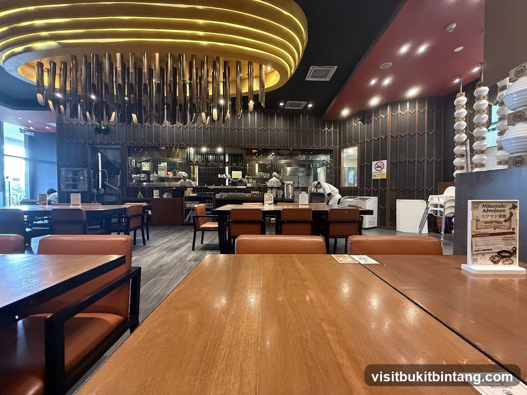 Restaurant Interior with Open Kitchen