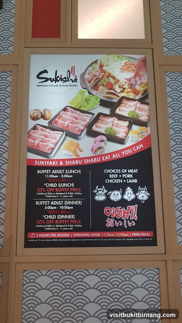 Sukichi Japanese Sukiyaki & Sushi Buffet Menu
