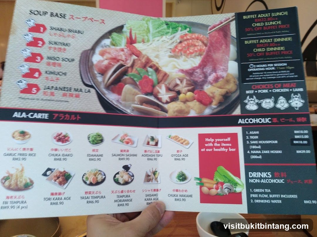 Buffet and Ala-Carte Menu