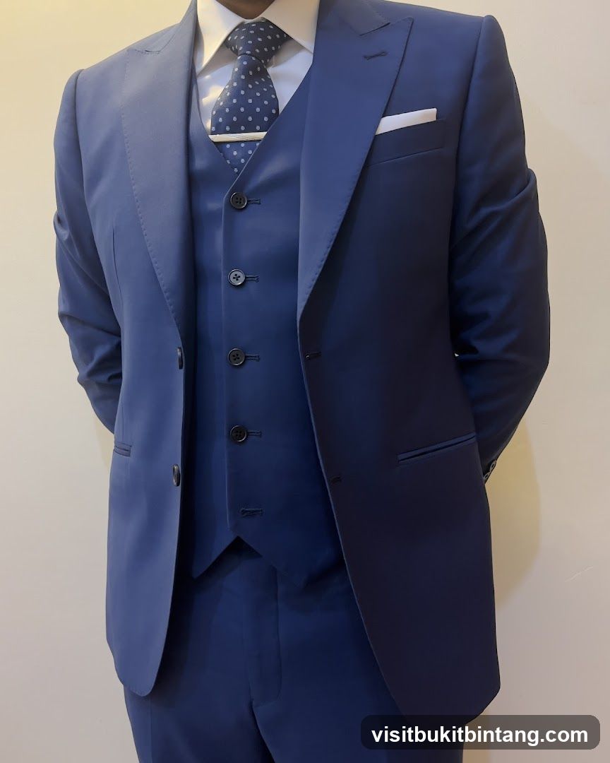 Man in a Blue Three-Piece Suit