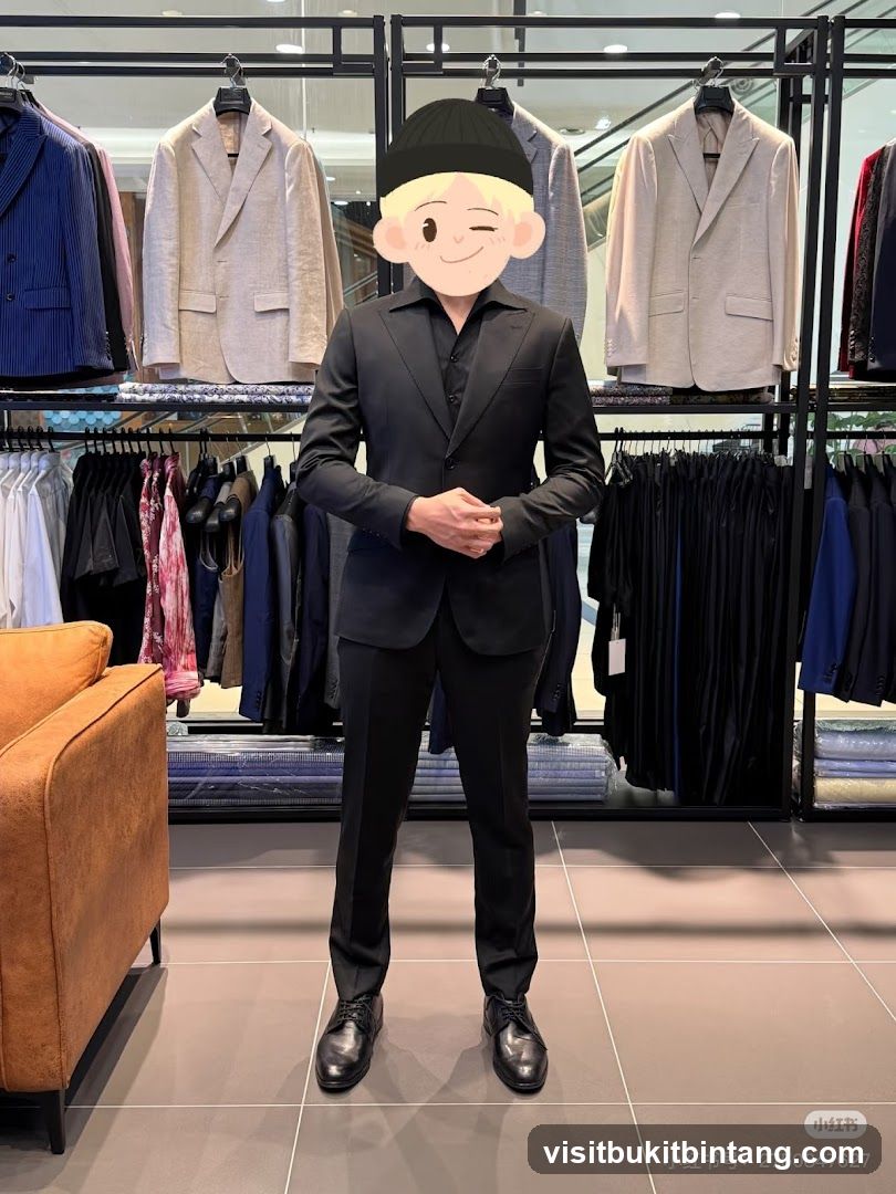 Man in a Suit in a Clothing Store