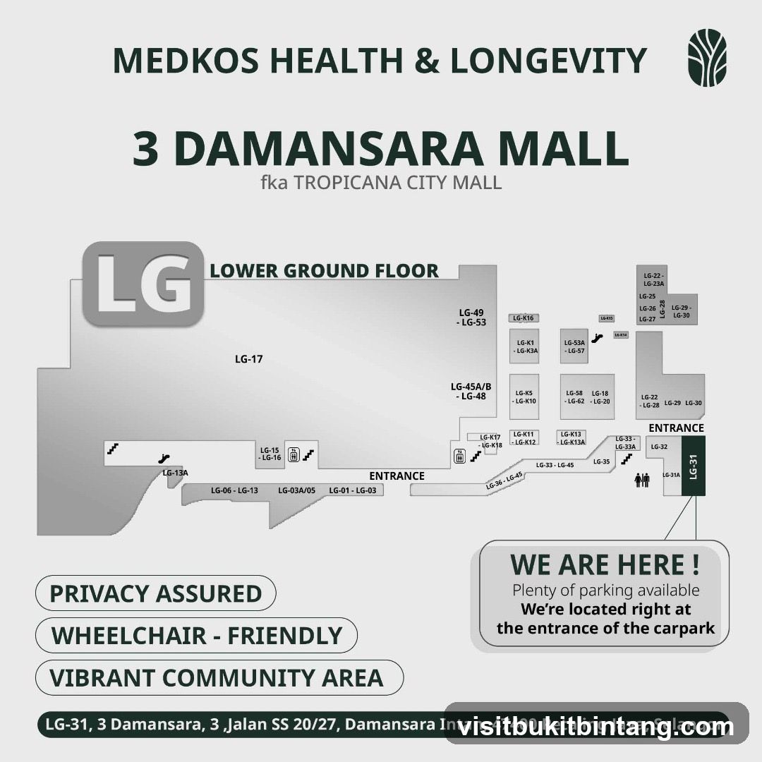 3 Damansara Mall Lower Ground Floor Map