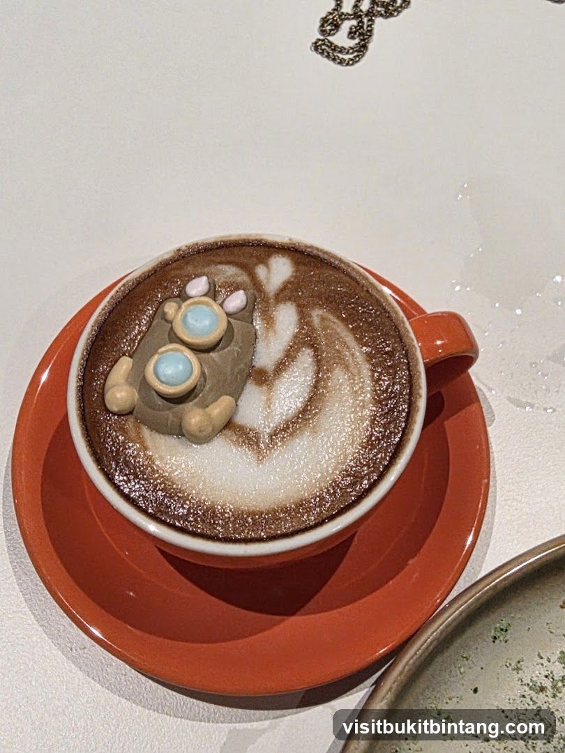 Latte with Animal-Shaped Marshmallow