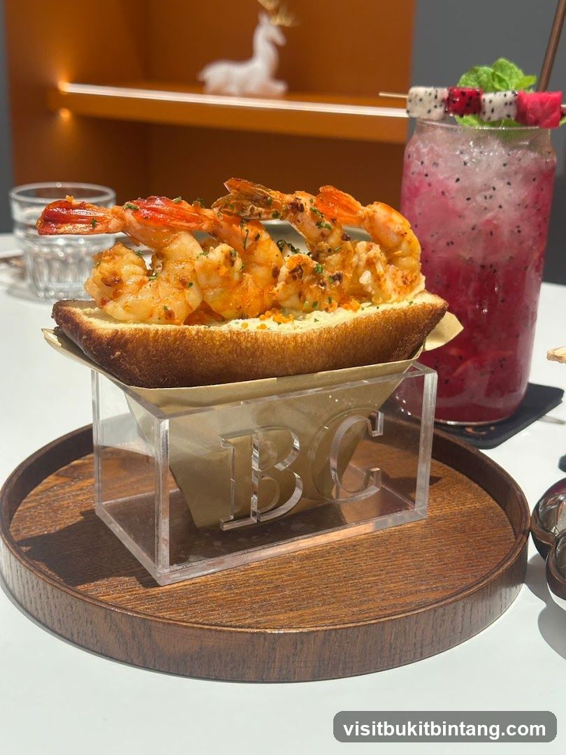 Shrimp Roll and Dragon Fruit Drink