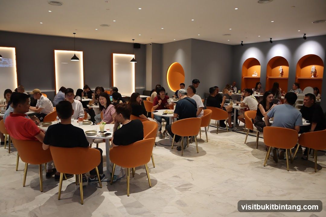 Restaurant Interior with Patrons