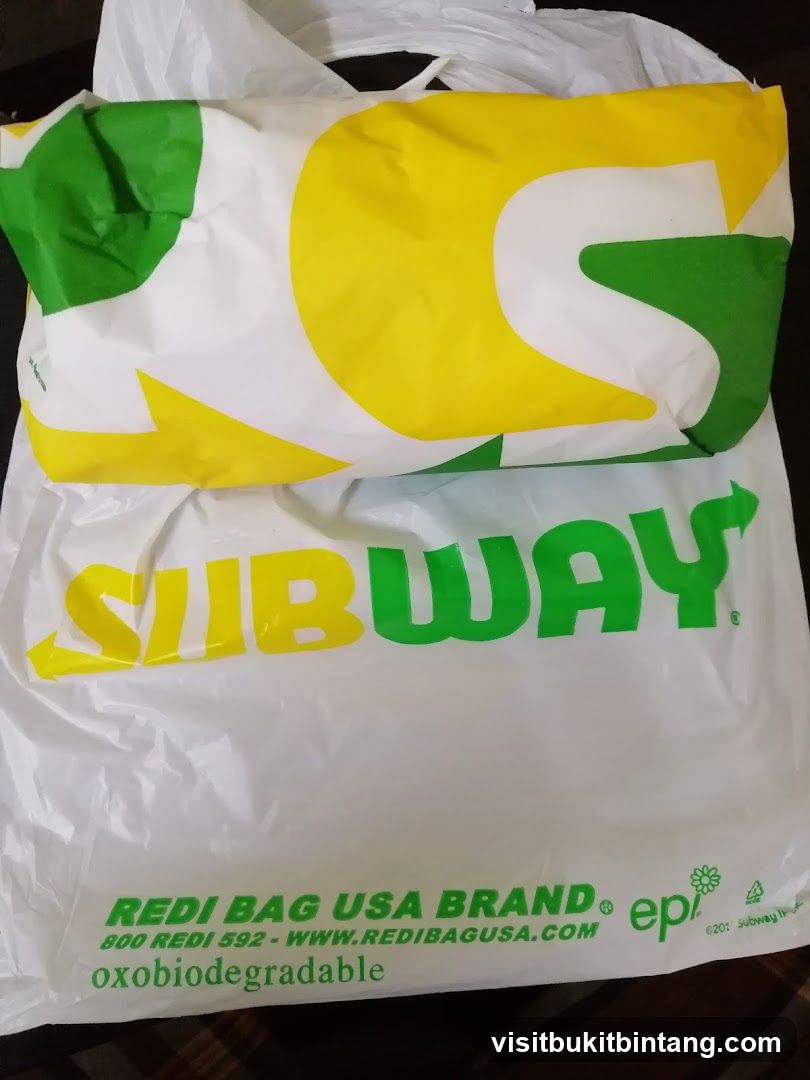 Subway Bag and Sandwich Wrapper