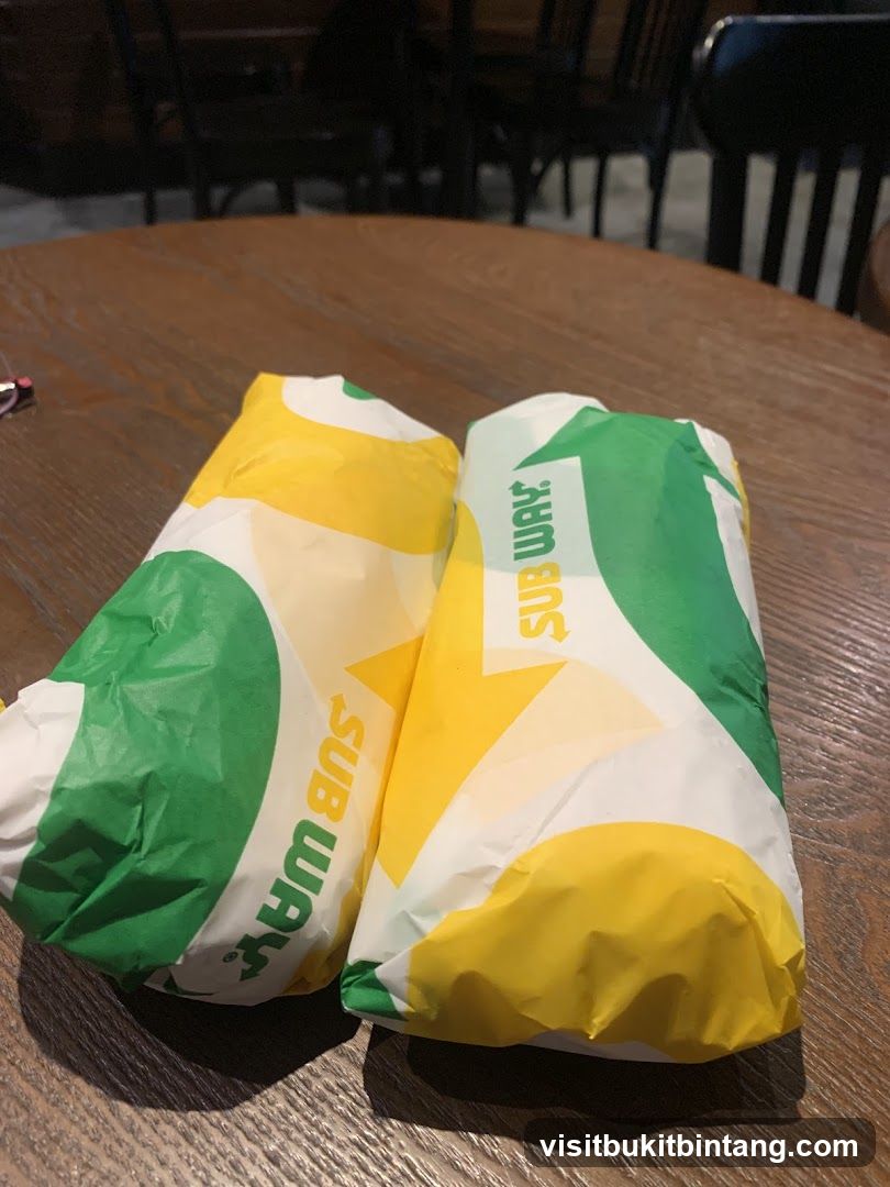 Two Subway Sandwiches