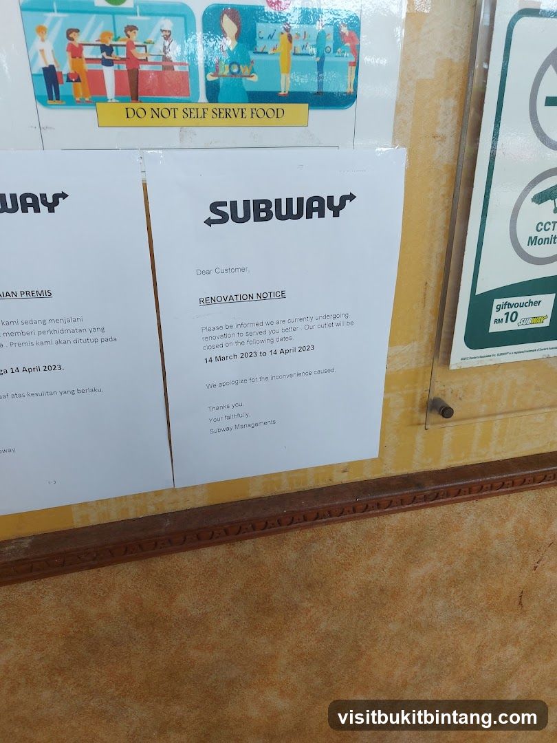 Subway Renovation Notice