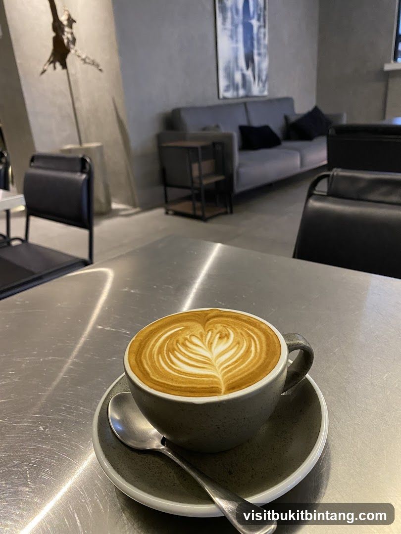 Latte art in a cafe
