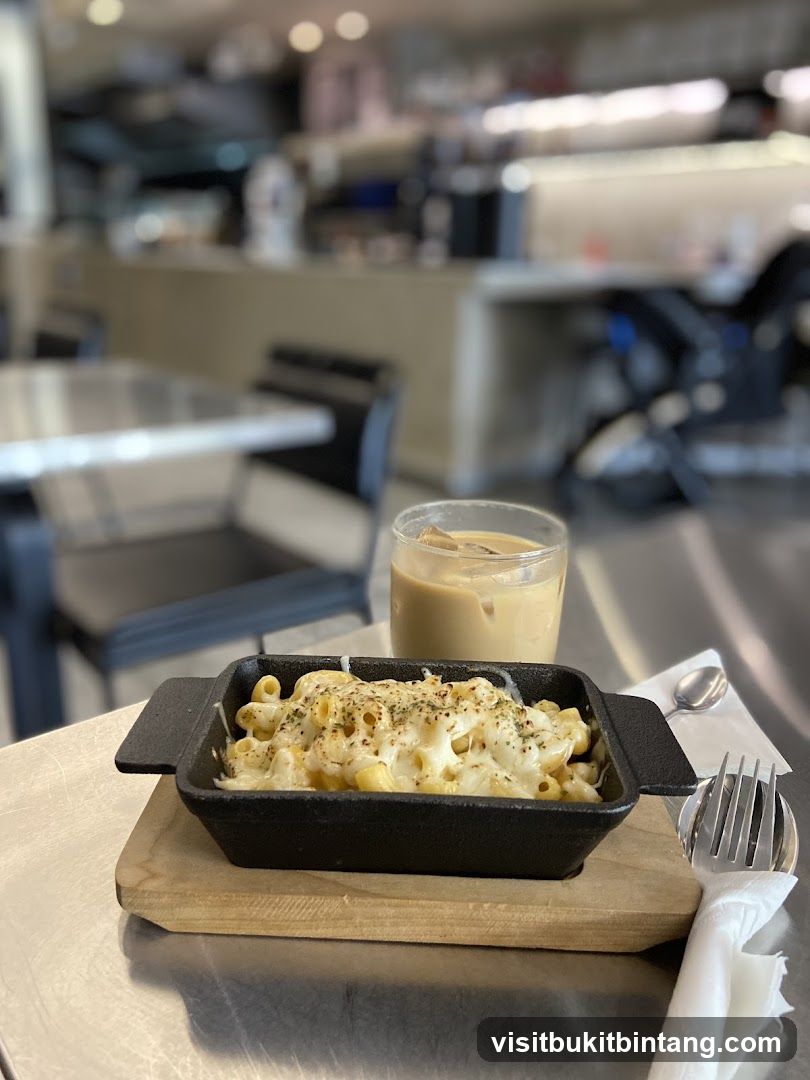 Macaroni and Cheese with Iced Coffee