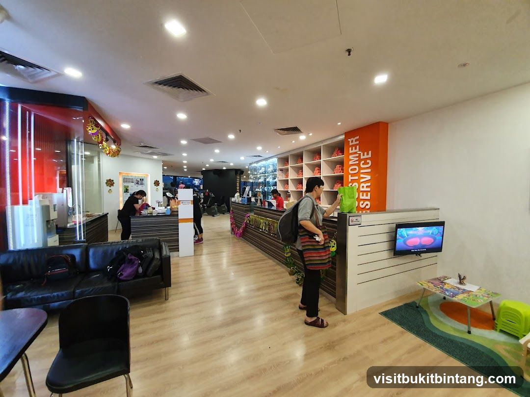 Gym reception area