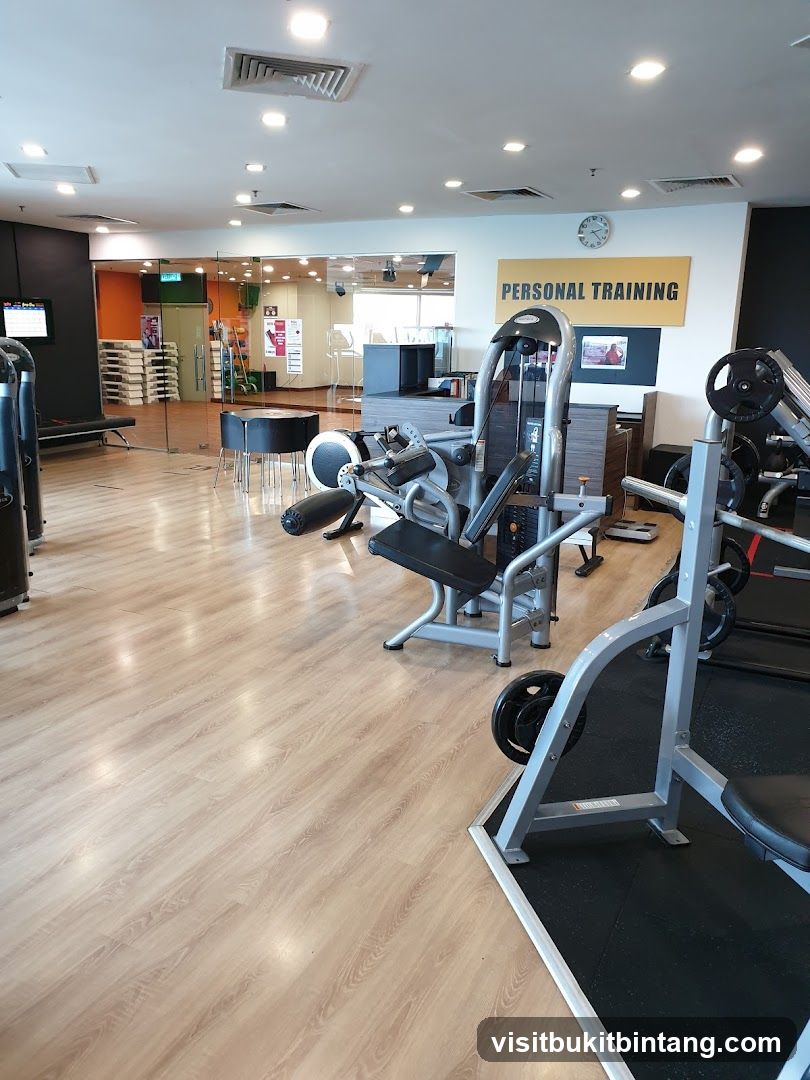 Gym Interior with Exercise Equipment
