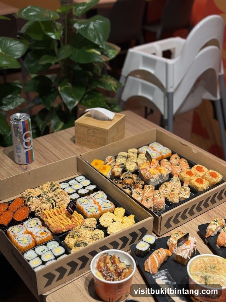 Sushi platters and bowls