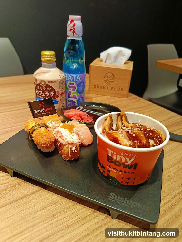 Sushi Platter and Drinks