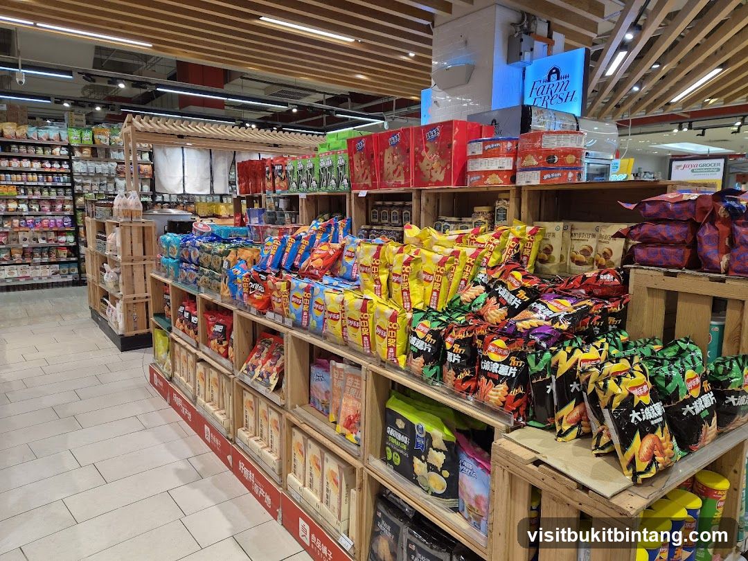 Snack Aisle in a Grocery Store