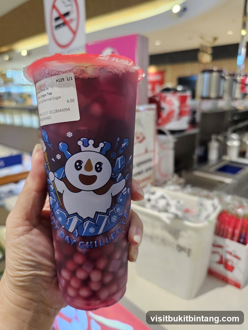 Grape Tea with Boba