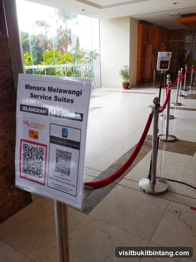 Service Suites Entrance with QR Codes