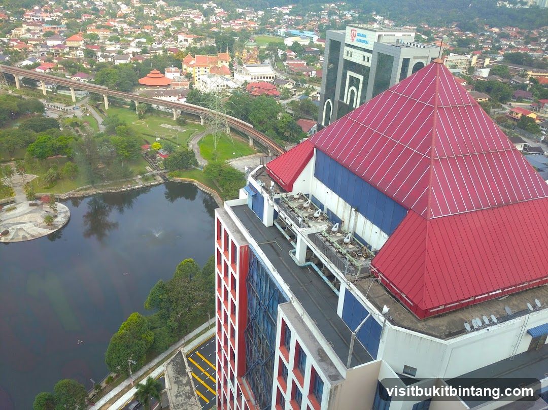 Aerial View of Buildings and Park