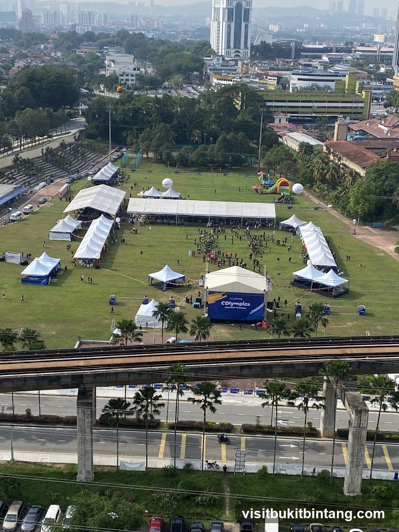Outdoor Event with Tents and Inflatables