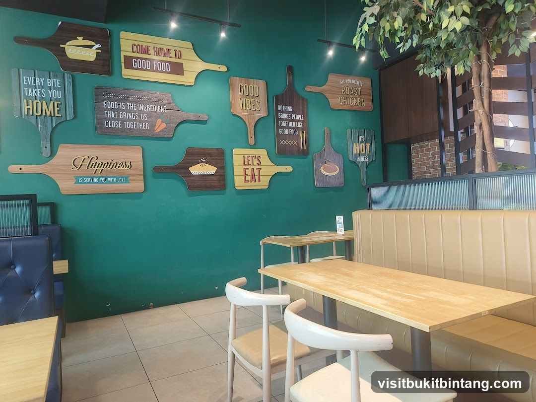 Restaurant Interior with Themed Wall Decor