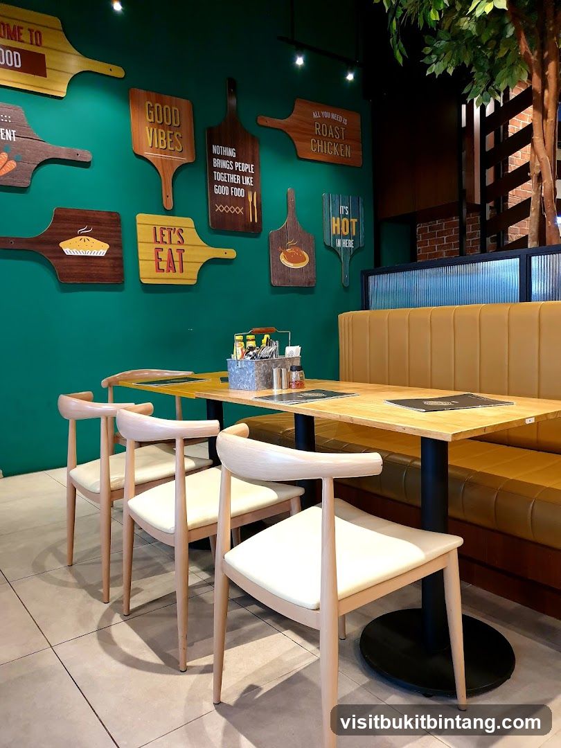 Restaurant Interior with Themed Wall Decor