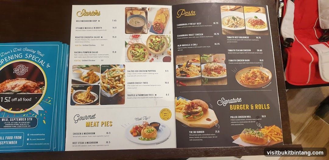 Dave's Deli Menu