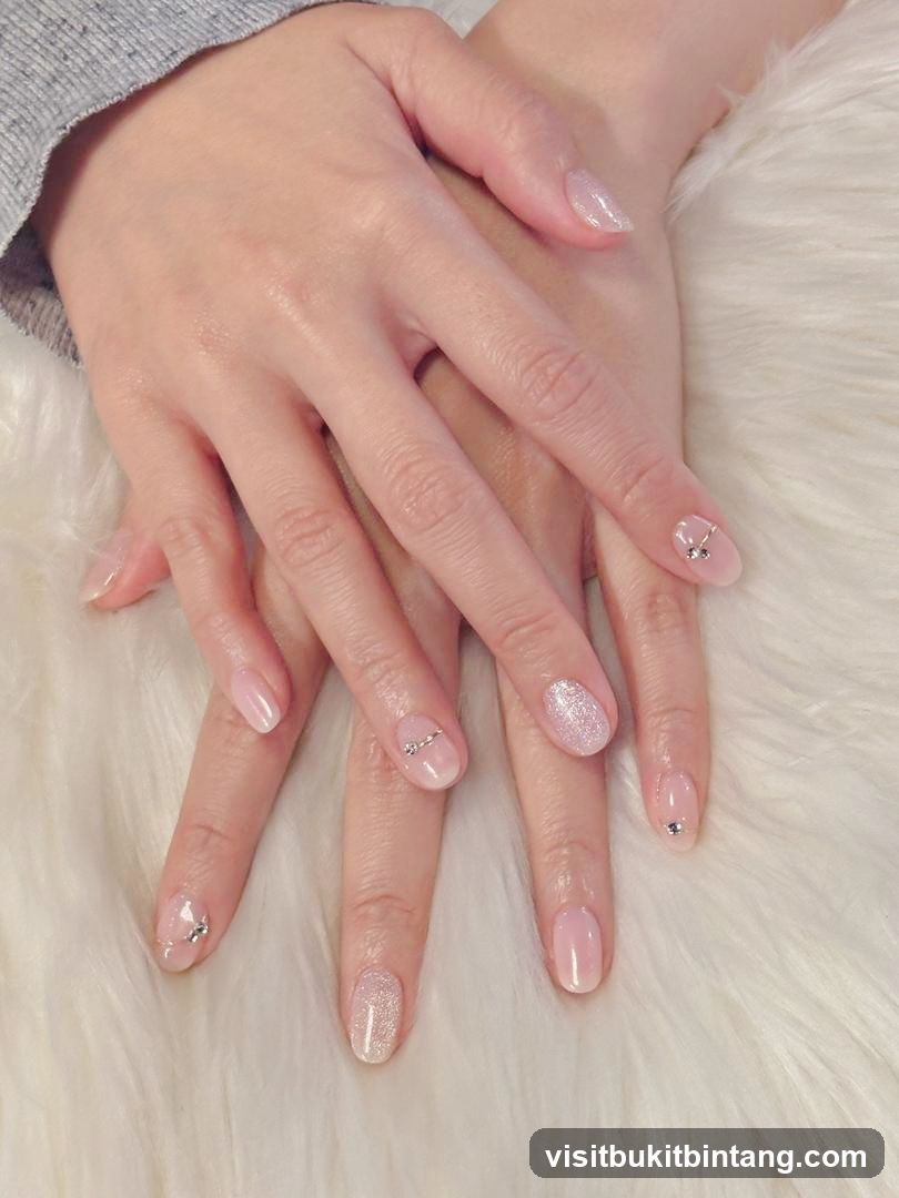 Nails with Glitter and Gems