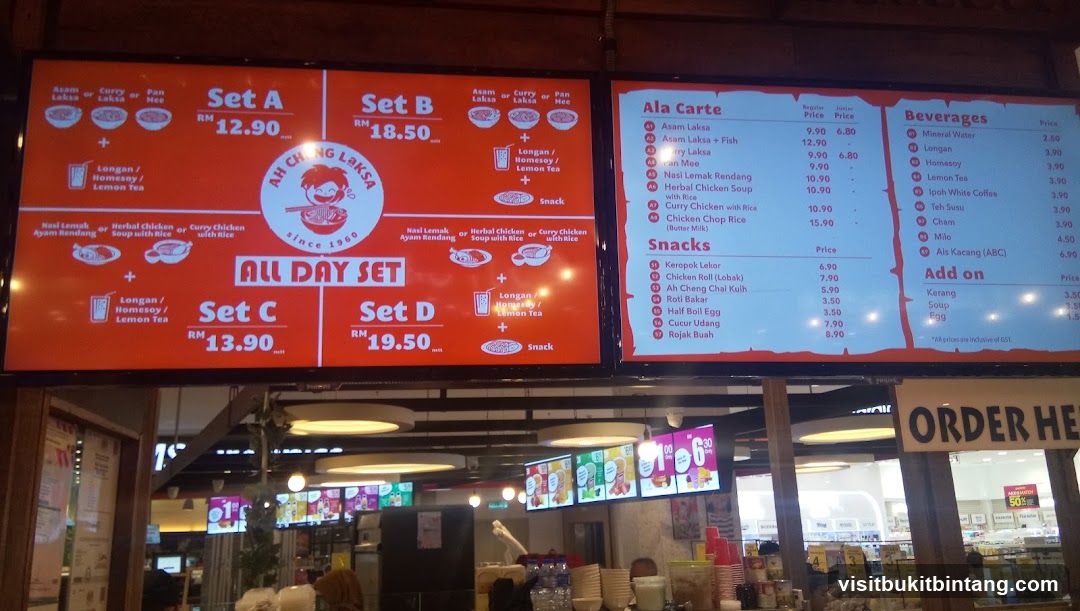 Ah Cheng Laksa Menu
