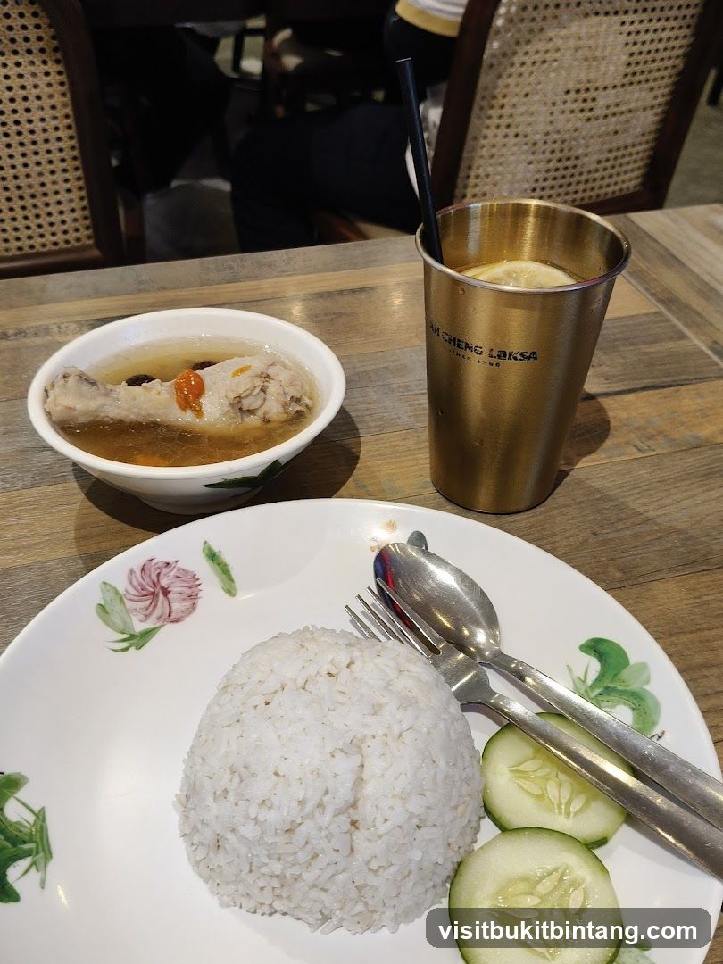 Meal with Soup and Drink