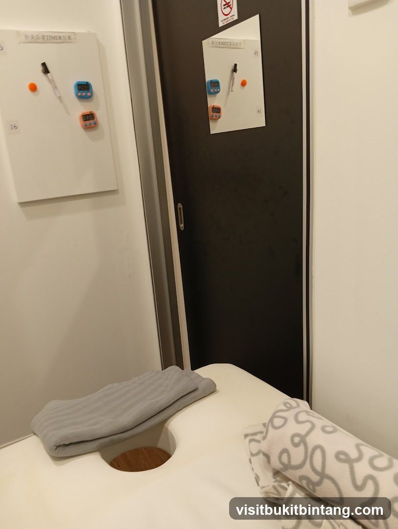 Massage Table with Towels and Timers