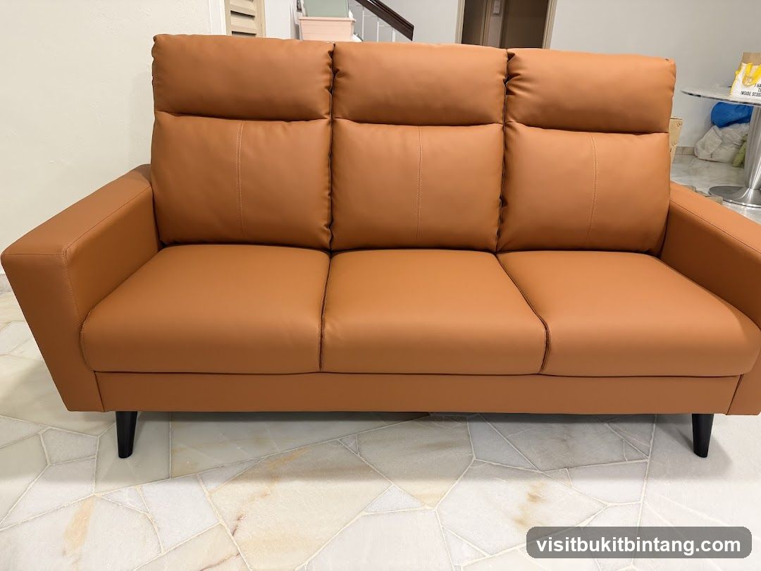 Brown Leather Sofa