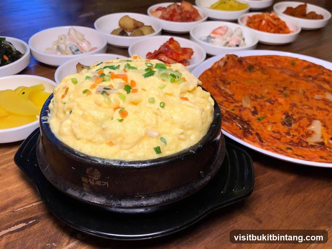 Korean Steamed Egg and Kimchi Pancake