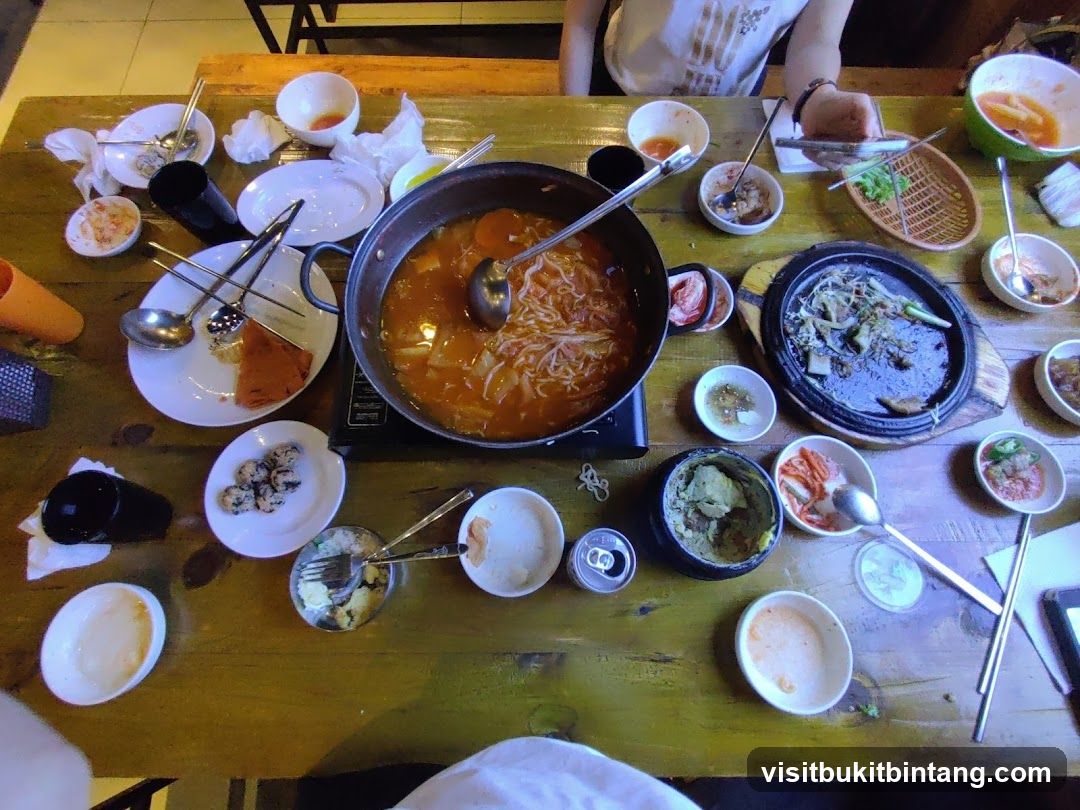 Table with Korean Food