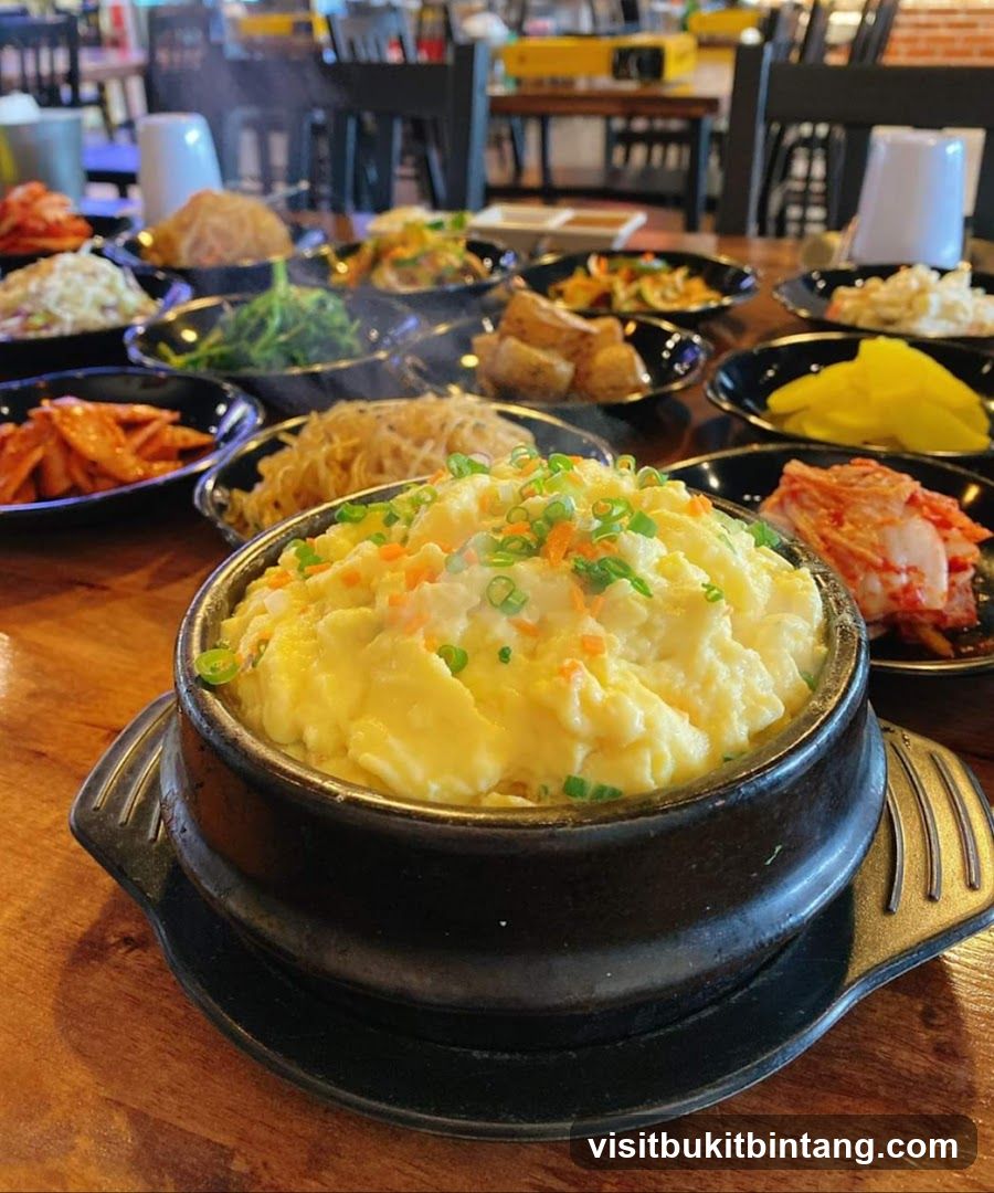 Steamed Egg Dish with Side Dishes