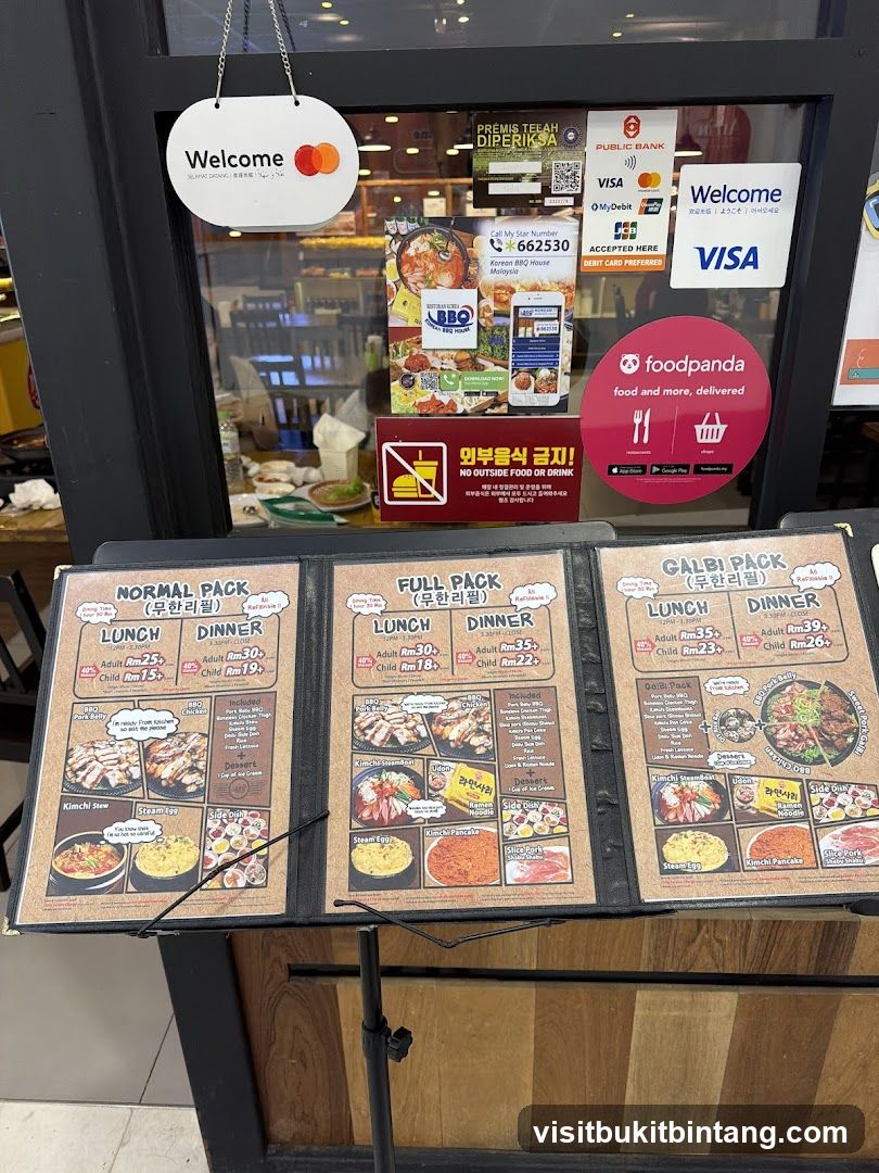 Korean BBQ House Menu