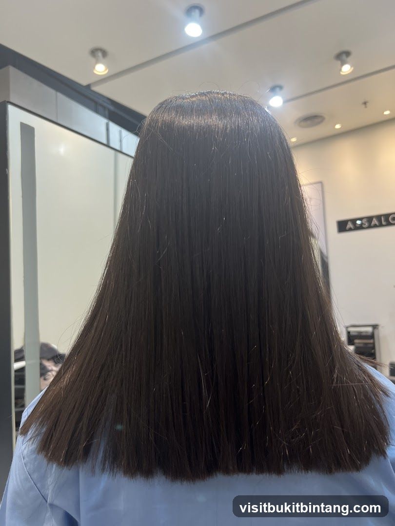 Salon Interior with Client's Hair