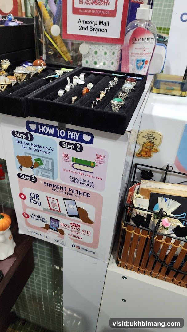 Payment instructions and jewelry display