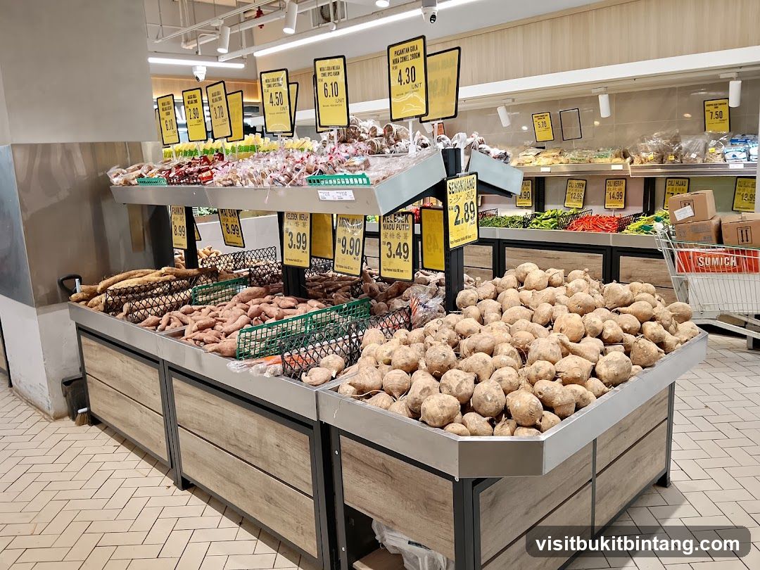 Produce Aisle in a Supermarket