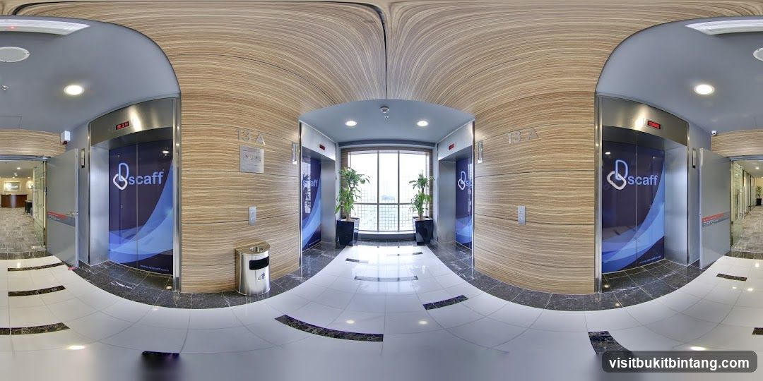 Office Building Hallway with Elevators