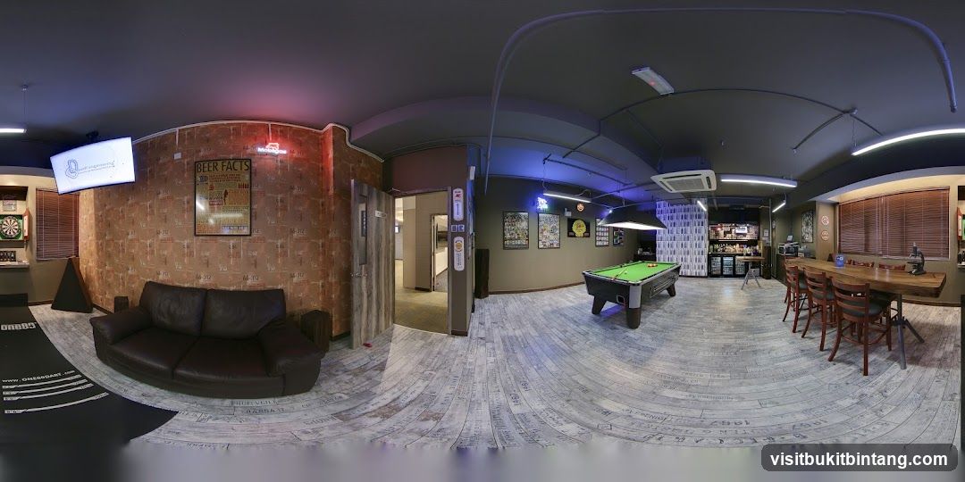 Game Room with Pool Table and Bar